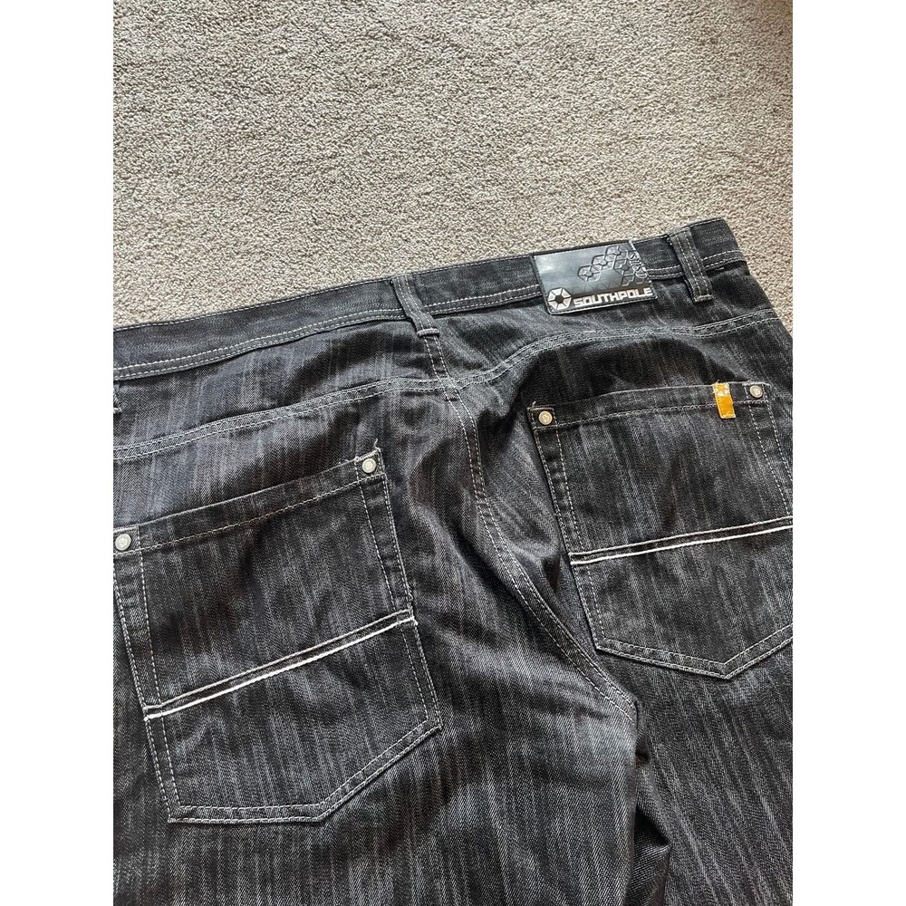 Southpole Vintage Y2K Black Gray Wash Baggy Denim Jeans Men's Size 40